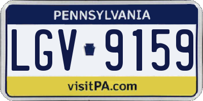 PA license plate LGV9159