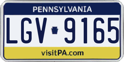 PA license plate LGV9165
