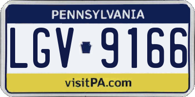 PA license plate LGV9166