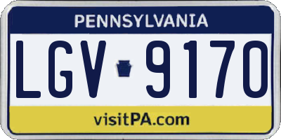 PA license plate LGV9170