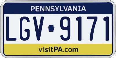 PA license plate LGV9171