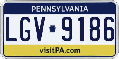 PA license plate LGV9186