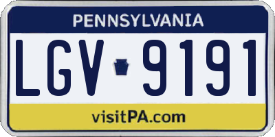 PA license plate LGV9191