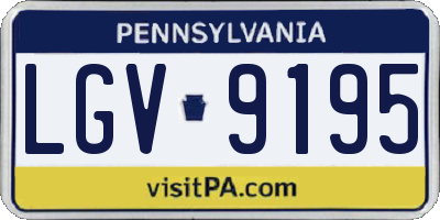 PA license plate LGV9195