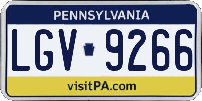 PA license plate LGV9266