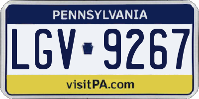 PA license plate LGV9267