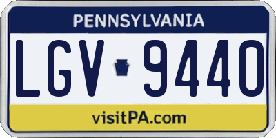 PA license plate LGV9440