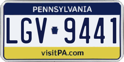 PA license plate LGV9441