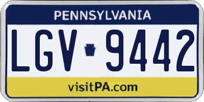 PA license plate LGV9442
