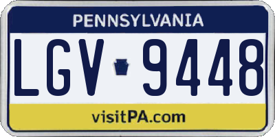 PA license plate LGV9448