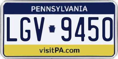 PA license plate LGV9450