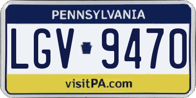 PA license plate LGV9470