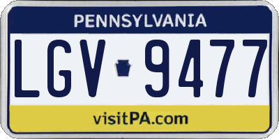 PA license plate LGV9477