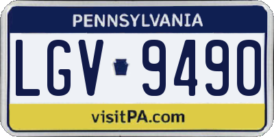 PA license plate LGV9490