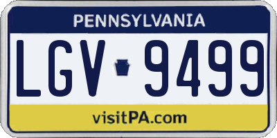 PA license plate LGV9499