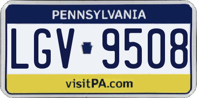 PA license plate LGV9508