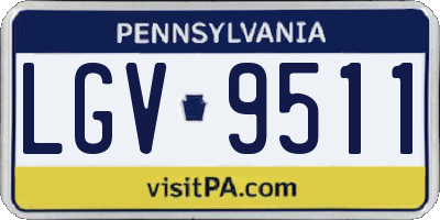 PA license plate LGV9511