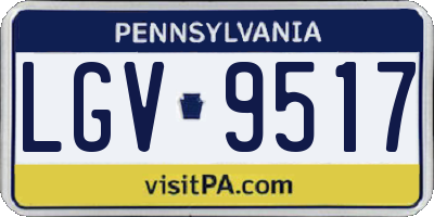PA license plate LGV9517