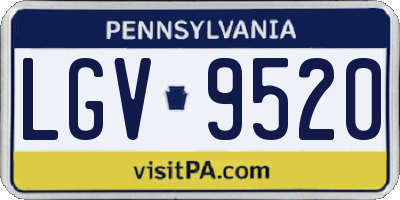 PA license plate LGV9520