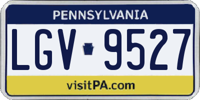 PA license plate LGV9527
