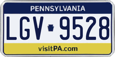 PA license plate LGV9528