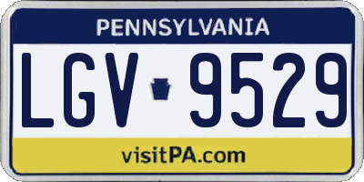 PA license plate LGV9529