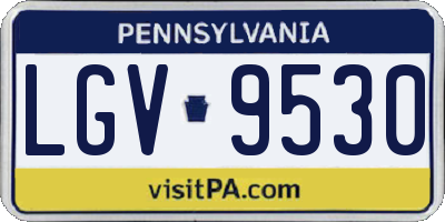 PA license plate LGV9530