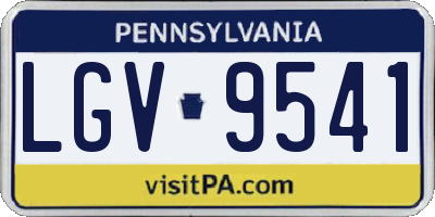 PA license plate LGV9541