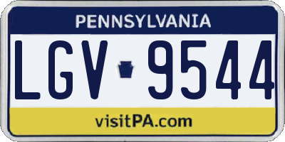 PA license plate LGV9544