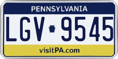 PA license plate LGV9545
