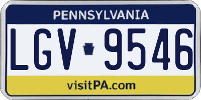 PA license plate LGV9546