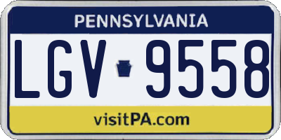 PA license plate LGV9558