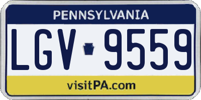 PA license plate LGV9559
