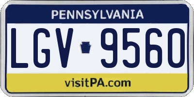 PA license plate LGV9560