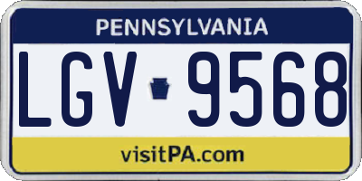 PA license plate LGV9568