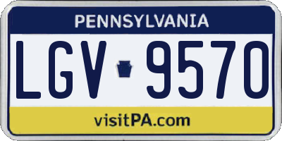 PA license plate LGV9570