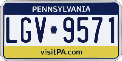 PA license plate LGV9571