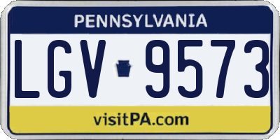 PA license plate LGV9573