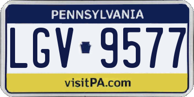 PA license plate LGV9577