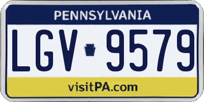 PA license plate LGV9579