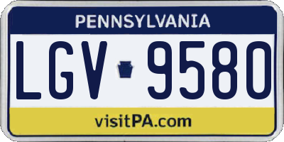 PA license plate LGV9580