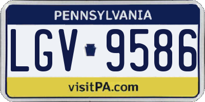 PA license plate LGV9586