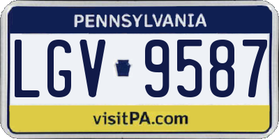 PA license plate LGV9587