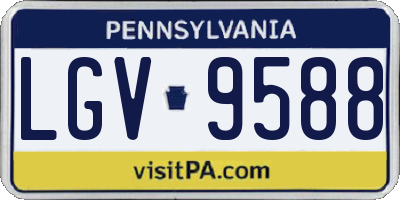 PA license plate LGV9588