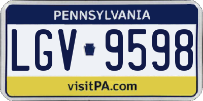 PA license plate LGV9598