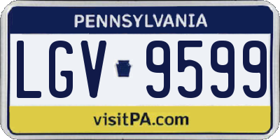 PA license plate LGV9599