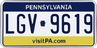 PA license plate LGV9619