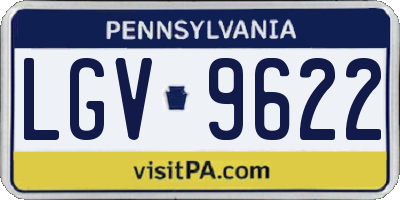 PA license plate LGV9622