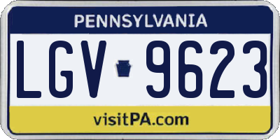 PA license plate LGV9623