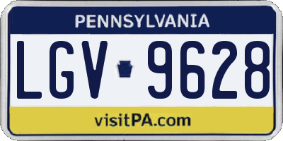 PA license plate LGV9628